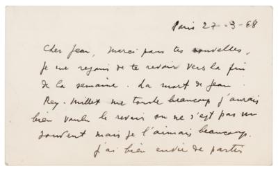 Lot #523 Diego Giacometti Autograph Letter Signed - Image 1