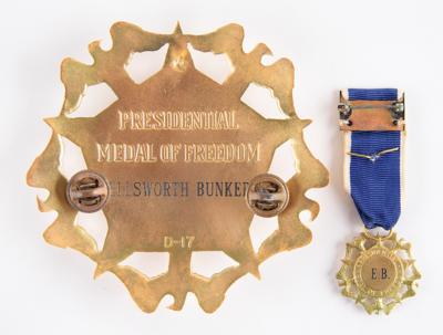 Lot #154 Ellsworth Bunker's Presidential Medal of Freedom with Distinction: Presidential Medal of Freedom with Distinction awarded to Ellsworth Bunker, wartime ambassador to South Vietnam - Image 2