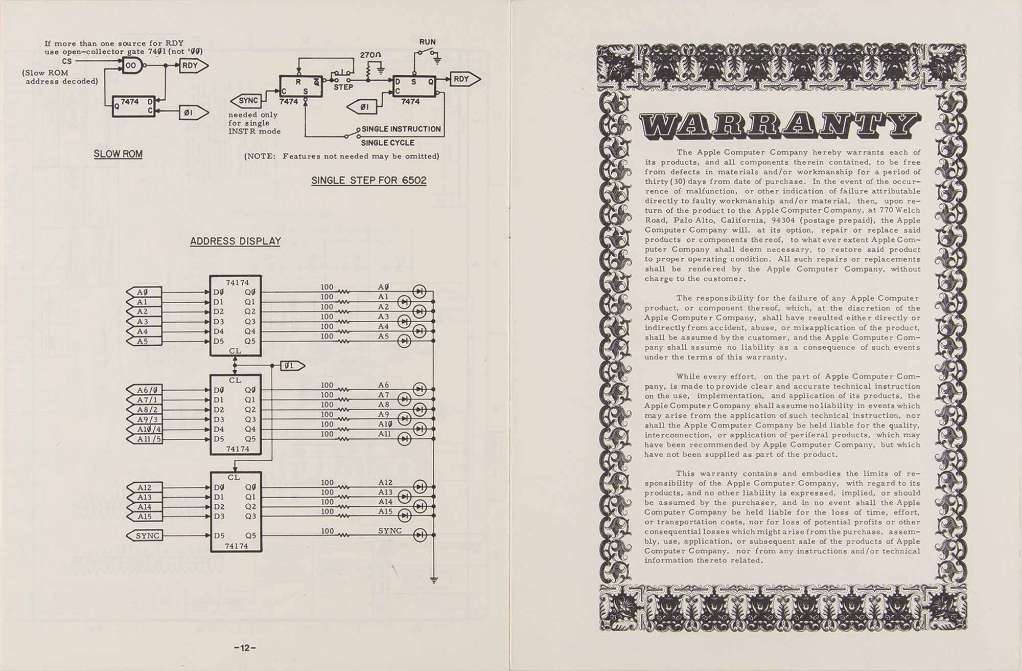 Lot #8025 Apple-1 Computer Operation Manual - Image 9