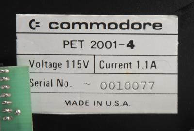 Lot #8061 Early Commodore PET 2001 Series Personal Computer, No. 77 of Initial 100 Unit Run - Image 5