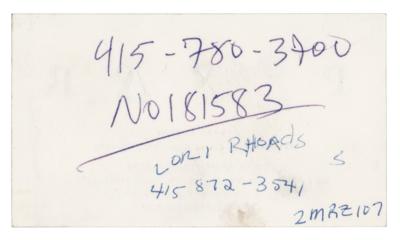 Lot #8035 Steve Jobs Hand-Annotated Personal Pixar Business Card - Image 2