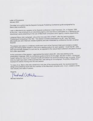 Lot #8034 Steve Jobs Signed Seybold Seminar Guide Book - Image 7