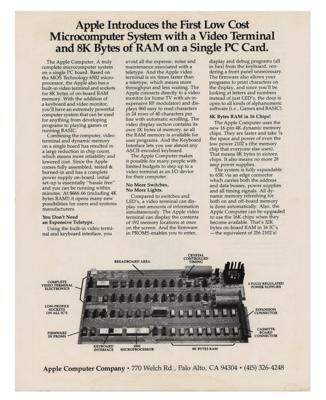 Lot #8022 Steve Jobs: Original 1976 Apple-I Advertising Flyer - Image 1
