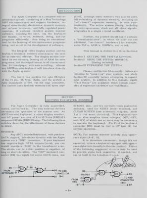 Lot #8024 Apple-1 Computer Operating Manual Page Proofs Signed by Ron Wayne - Image 2