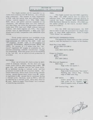 Lot #8024 Apple-1 Computer Operating Manual Page Proofs Signed by Ron Wayne - Image 8