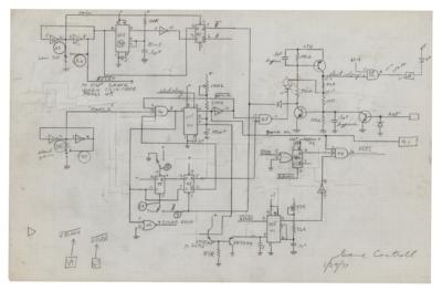 Lot #8015 Allan Alcorn: Original Space Race Hand-Drawn Schematics (c. 1973) - Image 2