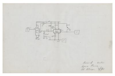 Lot #8015 Allan Alcorn: Original Space Race Hand-Drawn Schematics (c. 1973) - Image 6