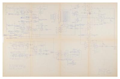 Lot #8015 Allan Alcorn: Original Space Race Hand-Drawn Schematics (c. 1973) - Image 7