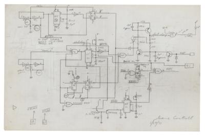 Lot #8015 Allan Alcorn: Original Space Race Hand-Drawn Schematics (c. 1973) - Image 9