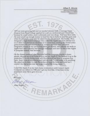 Lot #8017 Allan Alcorn: Apple II Computer Given by Steve Jobs - Image 11