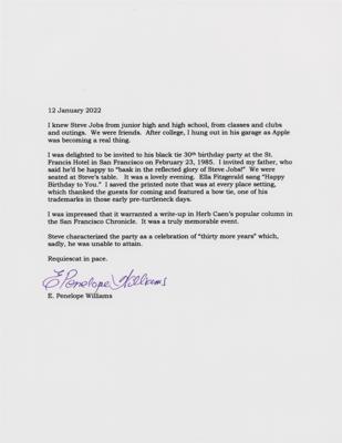 Lot #8028 Steve Jobs 30th Birthday Celebration Table Card - Image 2