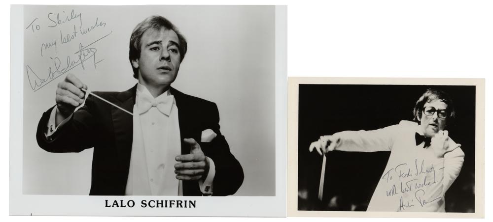 Lalo Schifrin And Andre Previn 2 Signed Photographs RR Auction