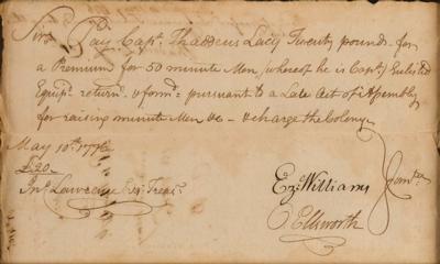 Lot #151 Oliver Ellsworth Document Signed - Image 3