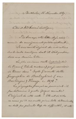 Lot #399 Adolf Erik Nordenskiold Autograph Letter Signed - Image 1