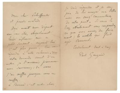 Lot #631 Paul Gauguin Autograph Letter Signed - Image 1