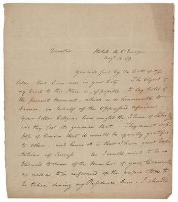 Lot #250 Thomas Clarkson: The great abolitionist visits Revolutionary France to campaign 