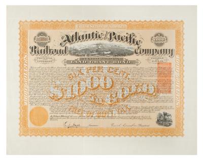Lot #205 Oliver Ames Signed Land Grant Bond - Image 1