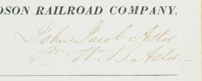 Lot #209 William B. Astor Signed Stock Transfer Receipt - Image 3