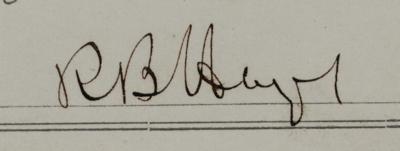 Lot #18 Rutherford B. Hayes Document Signed - Image 3