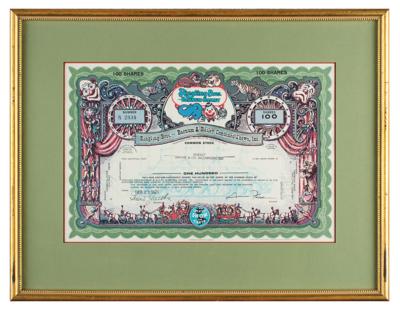 Lot #436 Ringling Bros. and Barnum & Bailey Circus Stock Certificate Stock Certificate - Image 2