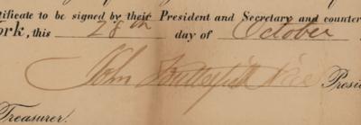 Lot #163 William Fargo and John Butterfield Signed Stock Certificate - Image 3