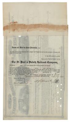 Lot #161 Anthony Joseph Drexel Signed Stock Certificate - Image 2