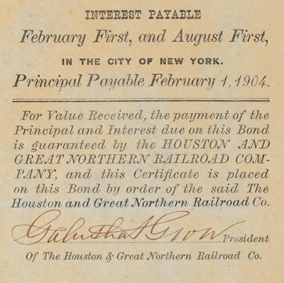 Lot #330 International Railroad Company of Texas Bond - Image 3