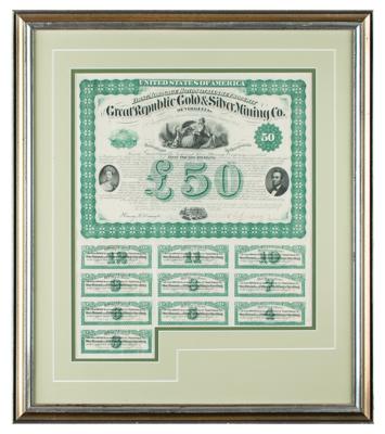 Lot #298 Great Republic Gold & Silver Mining Company Bond - Image 1