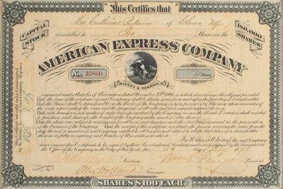 Lot #162 William Fargo Signed Stock Certificate - Image 2