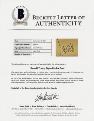 Lot #127 Donald Trump Signature - Image 2
