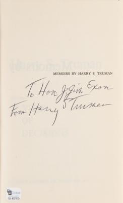Lot #123 Harry S. Truman Signed Book - Image 2