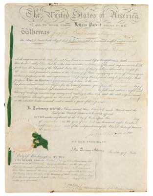 Lot #7 James Monroe and John Quincy Adams Document Signed as President and Secretary of State - Image 1