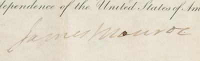 Lot #7 James Monroe and John Quincy Adams Document Signed as President and Secretary of State - Image 2
