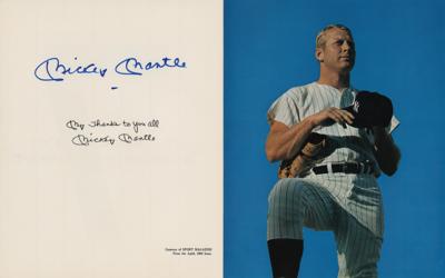 Lot #1081 Mickey Mantle Signed Program - Image 1