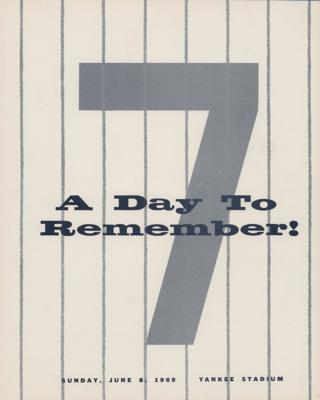 Lot #1081 Mickey Mantle Signed Program - Image 2
