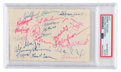 Lot #1053 Bobby Fischer Signature - Image 1