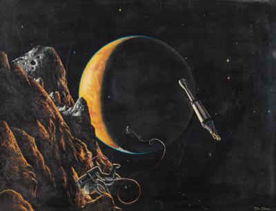 Lot #595 Don Dixon Original Painting: 'Exploring Deimos' - Image 1
