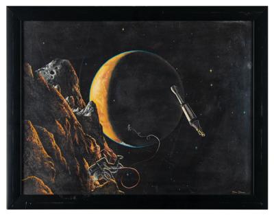 Lot #595 Don Dixon Original Painting: 'Exploring Deimos' - Image 2