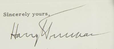 Lot #121 Harry S. Truman: 