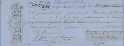 Lot #757 Gioachino Rossini Signed Check - Image 2