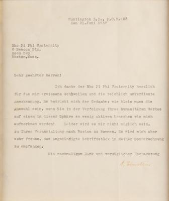 Lot #176 Albert Einstein: 