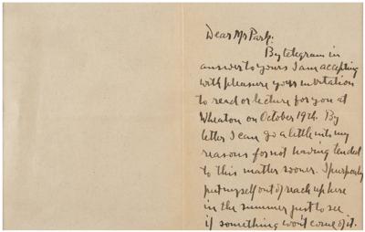 Lot #709 Robert Frost: Frost writes from NH's White Mountains: 