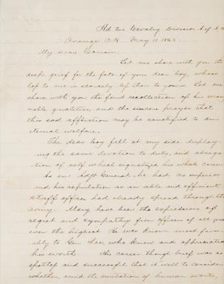 Lot #505 J. E. B. Stuart Autograph Letter Signed - Image 2