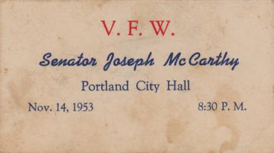 Lot #372 Joe McCarthy Signed Photograph - Image 2