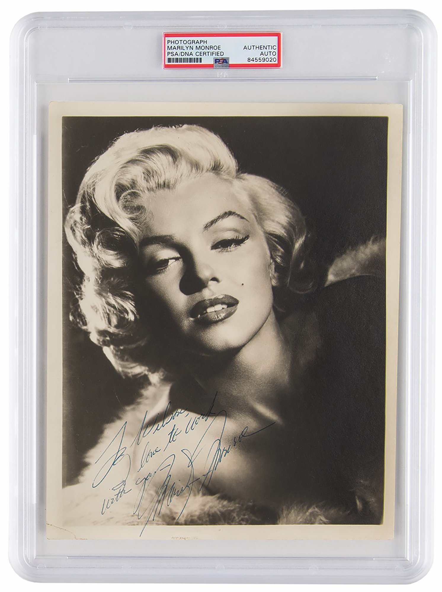 Lot #869 Marilyn Monroe: Breathtaking portrait of Marilyn—