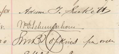 Lot #170 Cornelius Vanderbilt: Hudson River Railroad stockholder receipt signed twice 