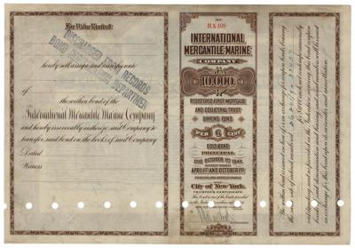 Lot #465 Titanic: International Mercantile Marine Company Bond - Image 2