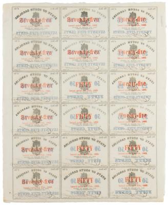 Lot #520 Civil War: South Carolina Uncut 1863 Currency Currency - Image 2