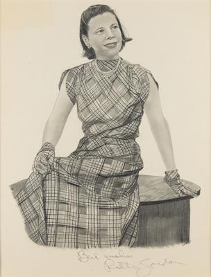 Lot #941 Ruth Gordon Signed Sketch - Image 1