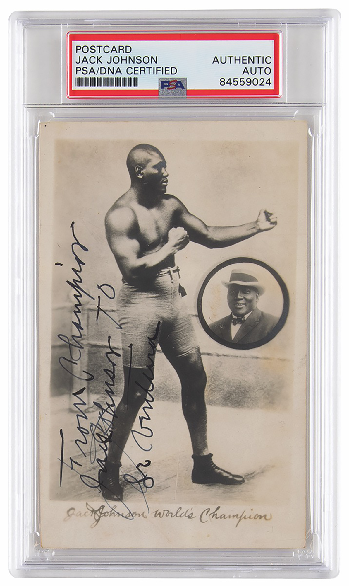Lot #1054 Jack Johnson Signed Photograph - Image 1